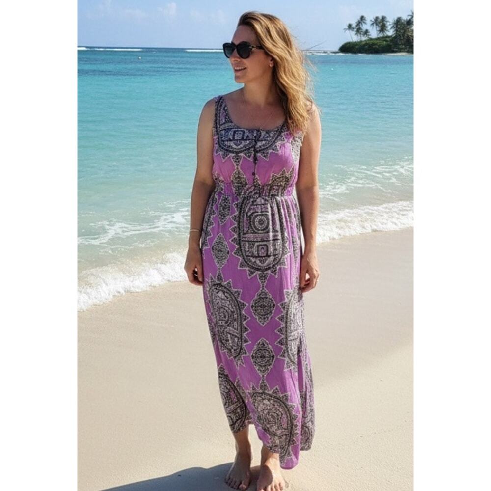 Maeve Annas Silk Maxi Dress